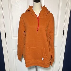 NWT Topo Designs Burnt Orange Hoodie with Red Drawstring Size Large